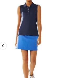 Tory Burch Two-Tone Tech Twill Golf Skirt SZ S